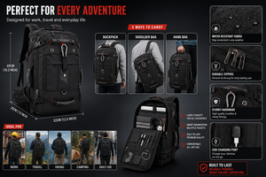 Large Capacity Travel <b>Backpack</b> Waterproof Lightweight Hiking Camping <b>Backpack</b> Outdoor <b>Trekking</b> Mountaineering Laptop Bag - Product Image 5