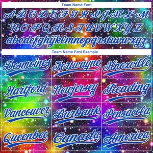 Premium Galaxy Softball Jersey 100% Polyester Cosmic Nebula Print Breathable Quick Dry Custom Team Uniform Logo Name Number - Product Image 4