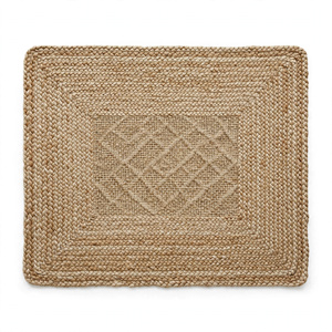Tapis rectangulaire fait main en jute tissé, tapis moelleux antidérapant, style bohème, tapis de salon, usage domestique, exporté du Bangladesh - Product Image 5