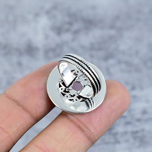 925 Sterling Silver Plated Rose Quartz Gemstone Bezel Handcrafted Vintage <b>Rings</b> For Everyday Wear - Product Image 4