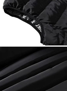 Chaleco Acolchado sin Mangas, Chaqueta Tipo Parka Reversible, Impermeable, Transpirable, Informal, Delgada, de Poliéster, para Invierno, con Botones - Product Image 5