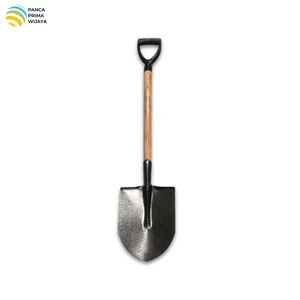 Bêche de jardin ronde de haute qualité 103 cm en acier avec manche en bois massif en D et lame de 24 cm - Product Image 3