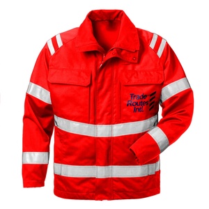 Customizable B2B Reflective Stripe Coverall Waterproof Industrial Outdoor Workwear <b>Jacket</b> for Comfort and Safety - Product Image 3