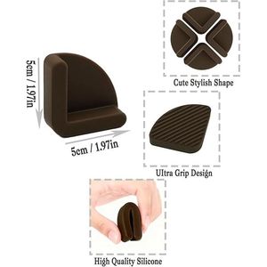 Piedini Antiscivolo in Silicone Marrone per Taglieri, Riutilizzabili e Rimovibili, per Piani di Lavoro da Cucina e Blocchi da Taglio - Product Image 3