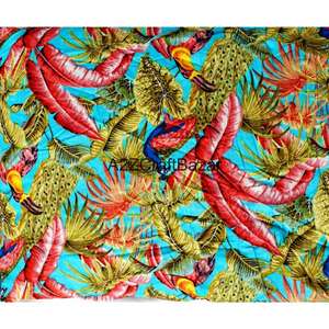 ผ้าฝ้ายทอเนื้อนุ่ม ระบายอากาศได้ดี น้ำหนักเบา แห้งเร็ว เป็นมิตรต่อสิ่งแวดล้อม 100% ลายพิมพ์บล็อกอินเดียด้วยมือ ลายดอกไม้ สำหรับผู้หญิง - Product Image 4