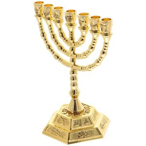 Distinctive Menorah Candle Holders Manufactured With Strong Iron Construction Beautiful Religious Festival <b>Decoration</b> Home Accen - Product Image 1
