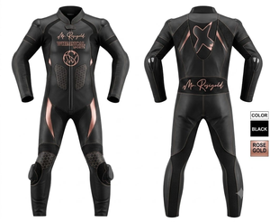 Mono/Traje de Carreras de Motos Personalizado, Cuero Vacuno/Canguro de Primera Calidad |   Listo para la pista |   Protección de Nivel 2 - Product Image 1