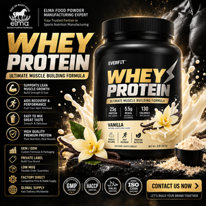 Private Label Vanilla Whey <b>Protein</b> <b>Powder</b> Supplier Malaysia Custom Brand WPC Shake OEM Manufacturing Adult Muscle Growth 20-29g - Product Image 1