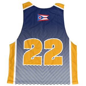 Maillots de crosse réversibles pour hommes de haute qualité sans manches imprimés Pinnies de crosse avec nom et numéro personnalisés en gros - Product Image 2