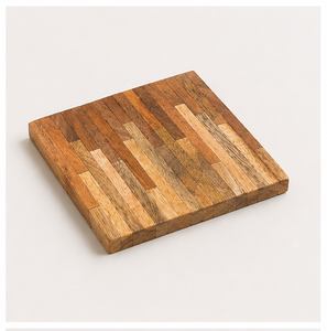 Handmade Natural Wooden Mosaic Coaster Set Eco-Friendly Marquewood Inlay Tea And Coffee <b>Cup</b> <b>Mats</b> for Home Office And Restaurant - Product Image 2