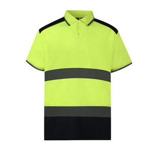 Polo de sécurité haute visibilité Classe 3 ANSI EN ISO 20471 Imperméable Réfléchissant Manches Courtes Respirant Travaux de Construction Hommes - Product Image 6