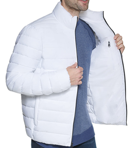 Veste matelassée pour homme en gros, logo personnalisé, impression OEM, veste d'hiver personnalisée pour homme, veste matelassée à bulles avec poches - Product Image 5