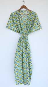 ชุดเดรสผ้าฝ้ายลายดอกไม้สำหรับผู้หญิง ทรงหลวม สวมใส่สบาย เหมาะสำหรับใส่ไปชายหาดหรือใส่ในชีวิตประจำวัน - Product Image 2