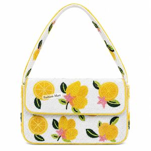 Bolso de hombro con solapa y cuentas, con diseño de rayas y mariposas, hecho a mano, moderno, para fiestas nocturnas - Product Image 2