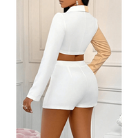 Ensemble de blazer sculpté bicolore
