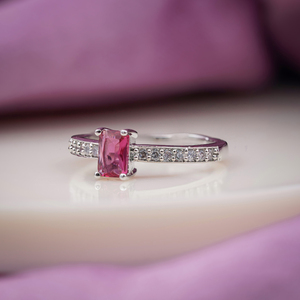 Sterling <b>Silver</b> 18K Gold Plated Moissanite Emerald Cut <b>Ring</b> Prong <b>Set</b> Vintage Style for Certified Fine Jewelry for Wedding Party - Product Image 6
