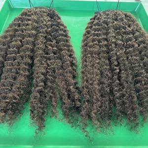 35-40 Uds. Proveedor vietnamita cutícula completa alineada pelo crudo negro birmano máquina de trama rizada Paquete de doble dibujado de Qhair - Product Image 6