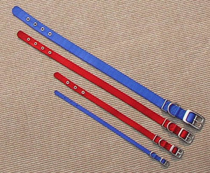 Collar Ajustable para Perro de Nailon de Color Sólido LT con Cierre de Hebilla, Estilo Deportivo, Rojo y Azul, para Perros, Gatos y Conejos - Product Image 2