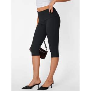 2025 taille haute reine Capri Leggings pour femmes pli Gym Yoga pantalon décontracté Tretch bas Ummer tenues athlétiques X XX 5 - Product Image 3