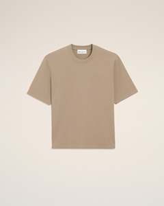 Regular Fit Men's T-Shirt 100% Cotton Knitted O-Neck Solid Color Casual Breathable Quick Dry Short Sleeve Front <b>Logo</b> - Product Image 5
