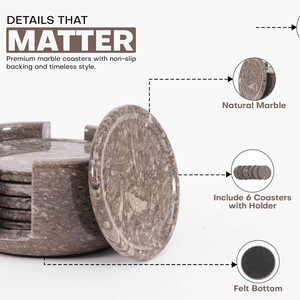 Elegante Juego de Posavasos de Mármol Ónix Antiguo Moderno para Cocina, Ecológico, Duradero, Protección para Mesa, Venta al por Mayor, Color Único - Product Image 5