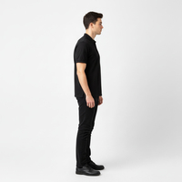 Chemise pour homme en toile de coton et élasthanne de haute qualité, marque de luxe, logo personnalisé imprimé, couleur unie, été, décontractée, pour le bureau