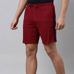 <b>Men's</b> <b>Red</b> Solid Color Quick Dry Bermuda <b>Shorts</b> With Side Stripe Drawstring Waist Casual Wear - Product Image 2