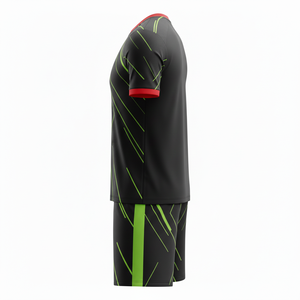 ชุดฟุตบอลยูนิเซ็กซ์พร้อมกางเกงขาสั้น ชุดโยคะ ชุดออกกำลังกายสองชิ้น ชุดฝึกซ้อมฟุตบอล ชุดกีฬาฟิตเนส รับผลิตตามแบบ OEM - Product Image 3