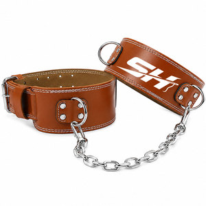 Ceinture en cuir unisexe de qualité supérieure, idéale pour la musculation, résistante à l'usure, pour l'entraînement et le fitness, avec chaîne réglable - Product Image 1