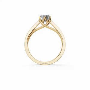 Anillo de Compromiso con Diamante Redondo Cultivado en Laboratorio, Certificado por IGI, para Mujer, en Oro de 10K, 14K, 18K, Plata 925, 935 - Product Image 4