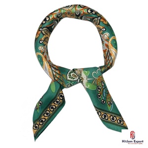 Wholesale Premium Printed Short <b>Scarf</b> Fabric OEM ODM White Label Textile Manufacturer Custom Fabric Products Supplier - Product Image 3