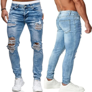 Superventas 2024 Premium Custom Men's Super Elástico Durable Washed Versatile Denim Jeans Pant MOQ Fabricado en Bangladesh - Product Image 4