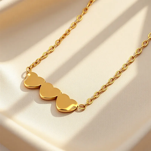 Collier géométrique pour femmes, nouveau style, en acier inoxydable 304 avec chaîne câblée - Product Image 4