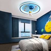 Plafonnier pour chambre d'enfant astronaute créatif Spaceman-Design lampe à suspension moderne plafonnier à LED à intensité variable pour chambre d'enfant