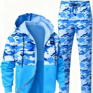 Nuevo Conjunto Deportivo Personalizado para Hombre, Talla Grande, con Capucha, para Invierno, 100% Algodón, Alta Calidad, OEM, Ropa Deportiva para Correr, Venta al Por Mayor - Product Image 1