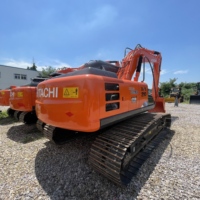 Excavatrice hydraulique sur chenilles Hitachi ZX210 de 21 tonnes, robuste, moteur puissant, fonctionnement stable, excavatrice d'occasion pour le marché mondial