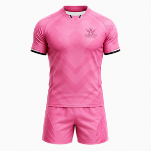 Maillot et short de rugby personnalisés par sublimation, uniforme de rugby conçu avec un matériau polyester respirant pour les clubs et les écoles - Product Image 1