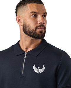 Camiseta Polo Azul Marino para Hombre, Casual, Manga Corta, Mezcla de Algodón, Cuello Camisero, Verano, Informal de Negocios, Golf, Elegante, Uso Diario - Product Image 4