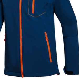 Veste matelassée pour homme en tissu polyester noir respirant, idéale pour la randonnée et l'entraînement hivernal, avec une densité de 380 g/m². - Product Image 3