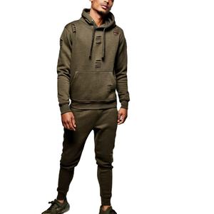 Nouveau survêtement tendance : sweat à capuche et pantalon de couleur unie, personnalisable avec logo et design, toutes couleurs et tailles, OEM, vêtements décontractés pour hommes - Product Image 1