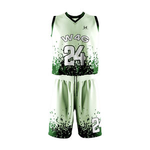 Conjunto de Camiseta y Pantalones Cortos de Baloncesto Personalizados para Adultos Unisex, Transpirables, con Estampado por Transferencia de Calor, 100% Poliéster, Uniformes de Entrenamiento para Equipos - Product Image 2