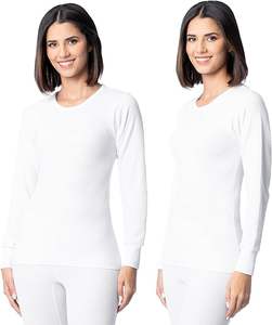 Chemise thermique à manches longues pour femme, chemise gaufrée confortable avec une rétention de chaleur fiable, chemises thermiques à manches longues, sous-vêtements longs - Product Image 1