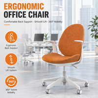 Chaise de bureau ergonomique en maille à dossier mi-haut, chaise de direction avec support lombaire, pivotante et inclinable pour le bureau à domicile et les salles de conférence