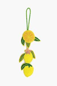 Handmade Strawberry & Pineapple Beaded Hanging <b>Ornaments</b> - Product Image 2