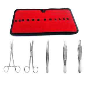 Kit de Curación Quirúrgica Básico de 5 Piezas de Acero Inoxidable Alemán de Alta Calidad, Kit de Primeros Auxilios Quirúrgico, Logotipo Personalizado y OEM por Deantavex - Product Image 1