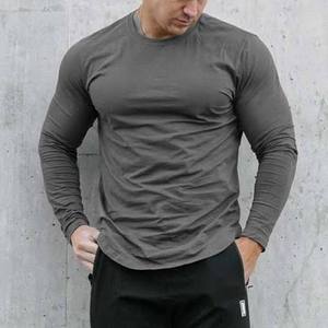 Premium Gym Training <b>Shirt</b> Men's <b>Patchwork</b> Crew Neck Tee Breathable Casual Workout <b>Shirt</b> Classic Long Sleeve Fitness - Product Image 3