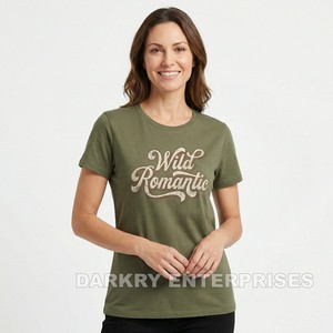 Fabricante de Camisetas Personalizadas para Mujer, Camiseta con Estampado Gráfico Rosa, Proveedor OEM, MOQ Bajo, Camiseta de Algodón a la Moda para Mujer - Product Image 4