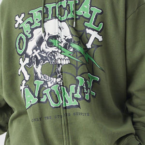 Conjunto de Sudadera con Capucha y Pantalones Deportivos Unisex con Logotipo Personalizado, Diseño Gráfico Ecológico, Impresión en Serigrafía con Diseño de Calavera, para Invierno - Product Image 5