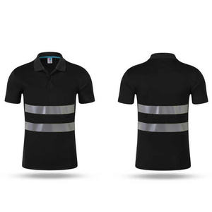 Polo de sécurité en polyester personnalisé, jaune et bleu fluorescent, réfléchissant, haute visibilité pour le travail - Product Image 1