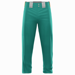 Pantalon de baseball pour homme, 100 % polyester, longueur intégrale, sur mesure, couleur unie gris, vêtements de sport de haute qualité pour équipe. - Product Image 2